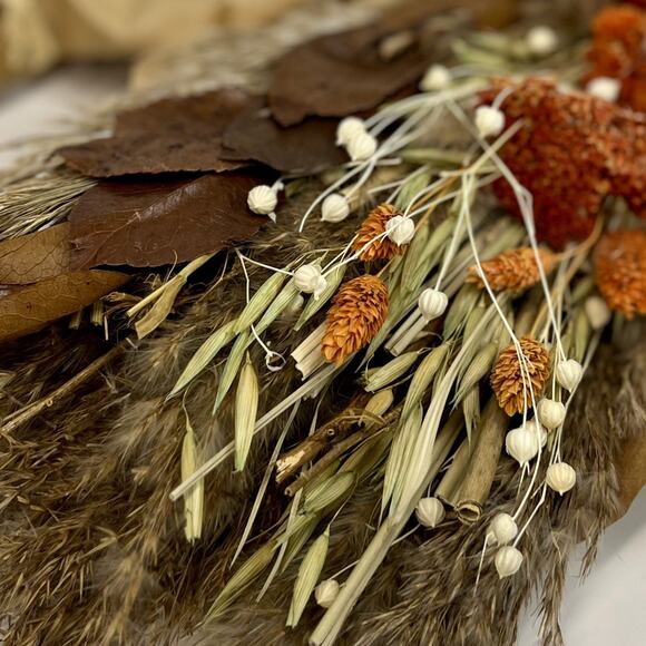 Dried Flower Bouquet Pampas Grain Celosia Yarrow Gift Home Decor 2 Bundles - Picture 2 of 8